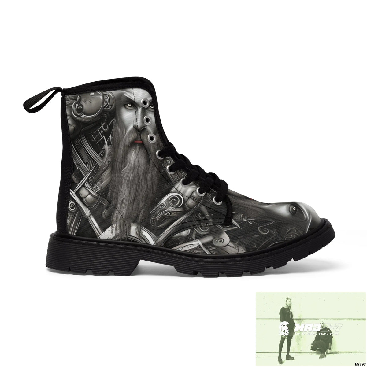 Fantasy Trident Viking Warrior Women’s Canvas Boots Shoes