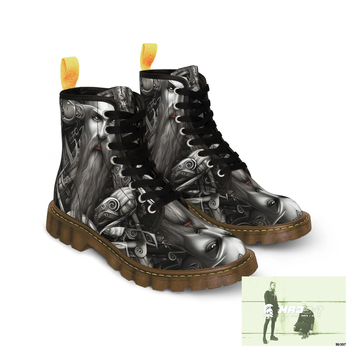 Fantasy Trident Viking Warrior Women’s Canvas Boots Shoes