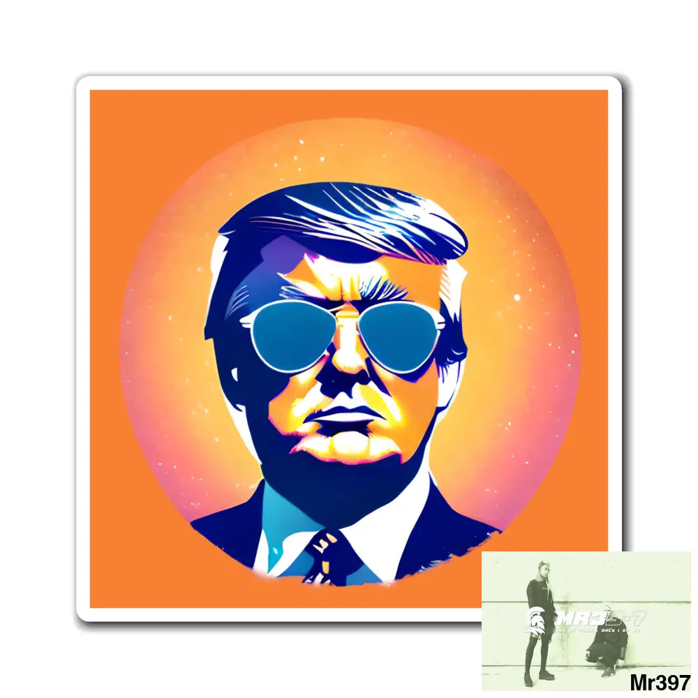 Former President of the USA Donald Trump Looking Cool as Magnet 6’’ × 6’’ Paper products