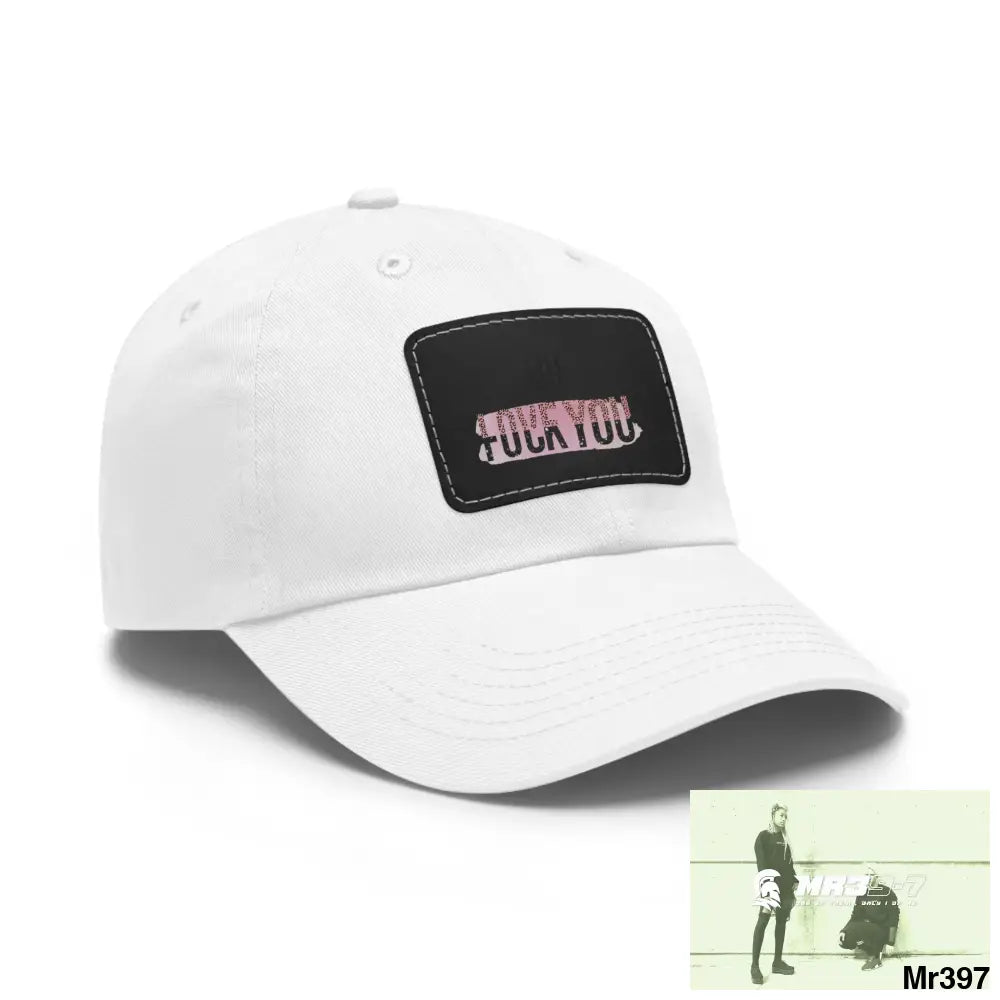 Fuck/Love You Dad Hat with Leather Patch (Rectangle) Hats