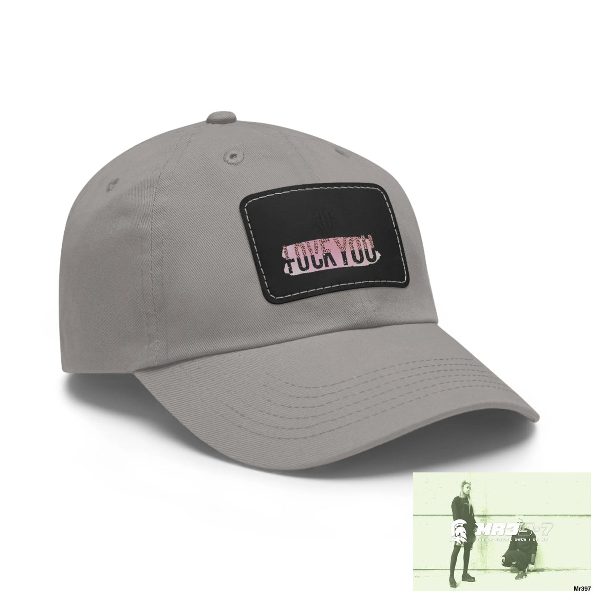 Fuck/Love You Dad Hat with Leather Patch (Rectangle) Hats