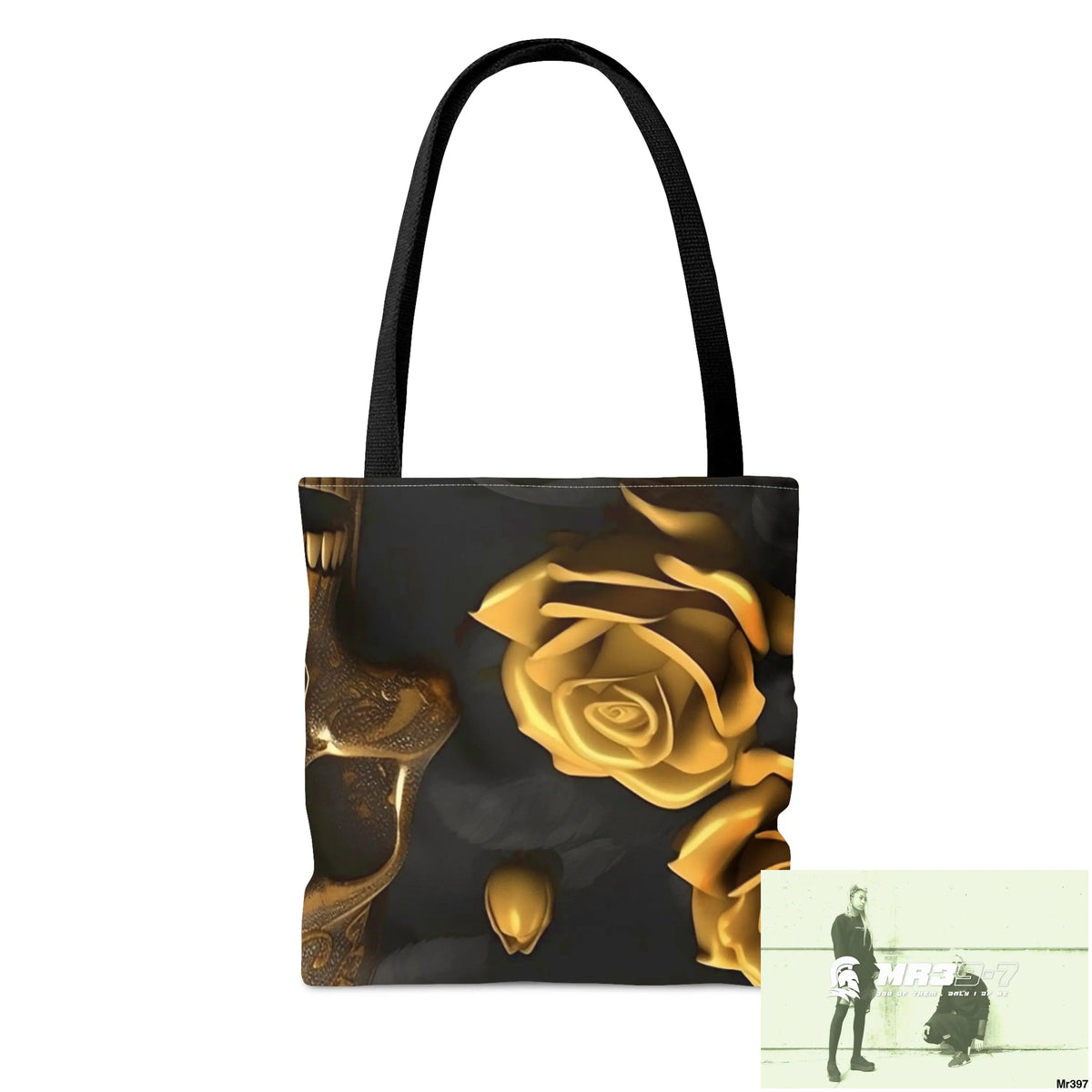 Gothic Gold skulls & Roses Tote Bag (AOP) Bags