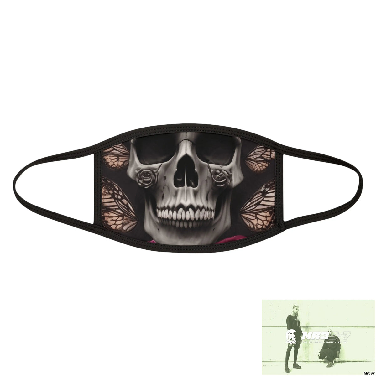 Gothic skulls butterflies & roses Mixed-Fabric Face Mask One size Accessories