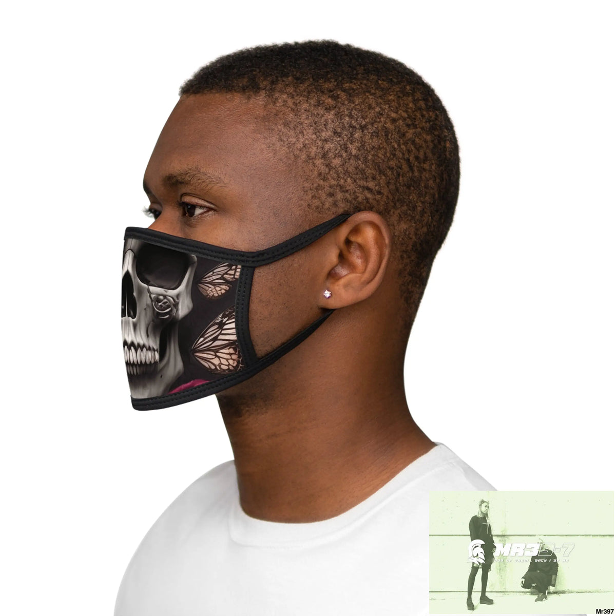 Gothic skulls butterflies & roses Mixed-Fabric Face Mask One size Accessories