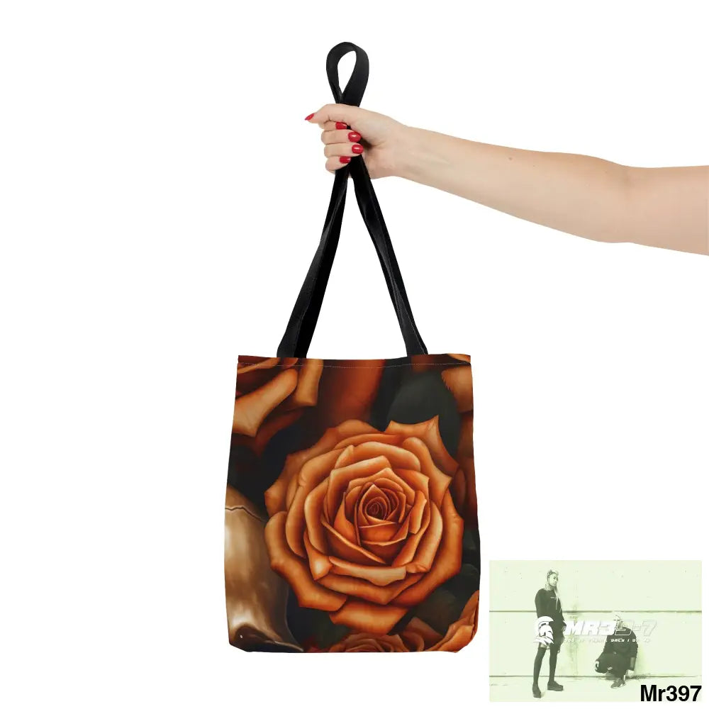 Gothic Skulls & Orange Roses Tote Bag (AOP) Bags