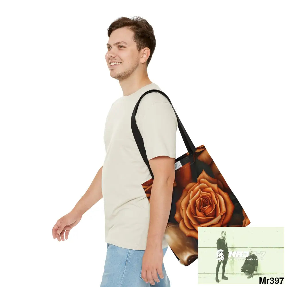 Gothic Skulls & Orange Roses Tote Bag (AOP) Bags