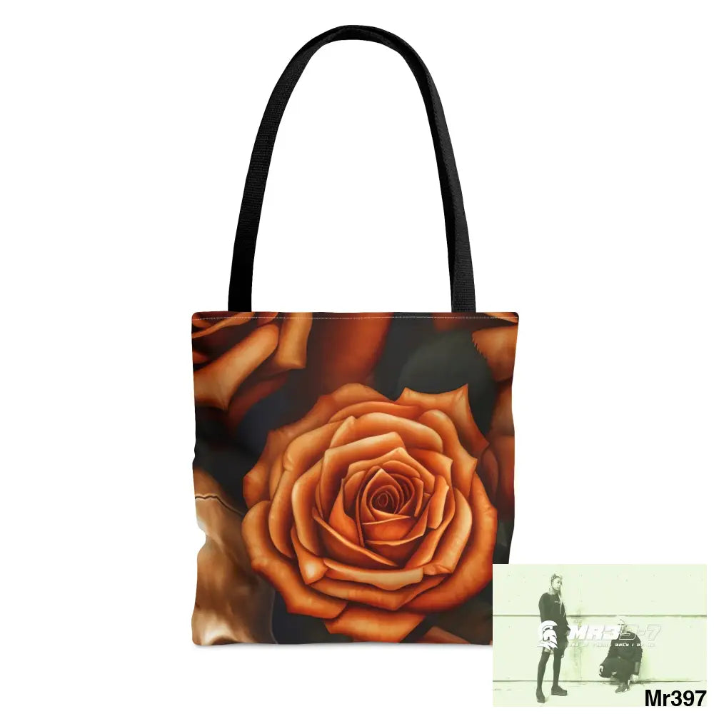 Gothic Skulls & Orange Roses Tote Bag (AOP) Small Bags