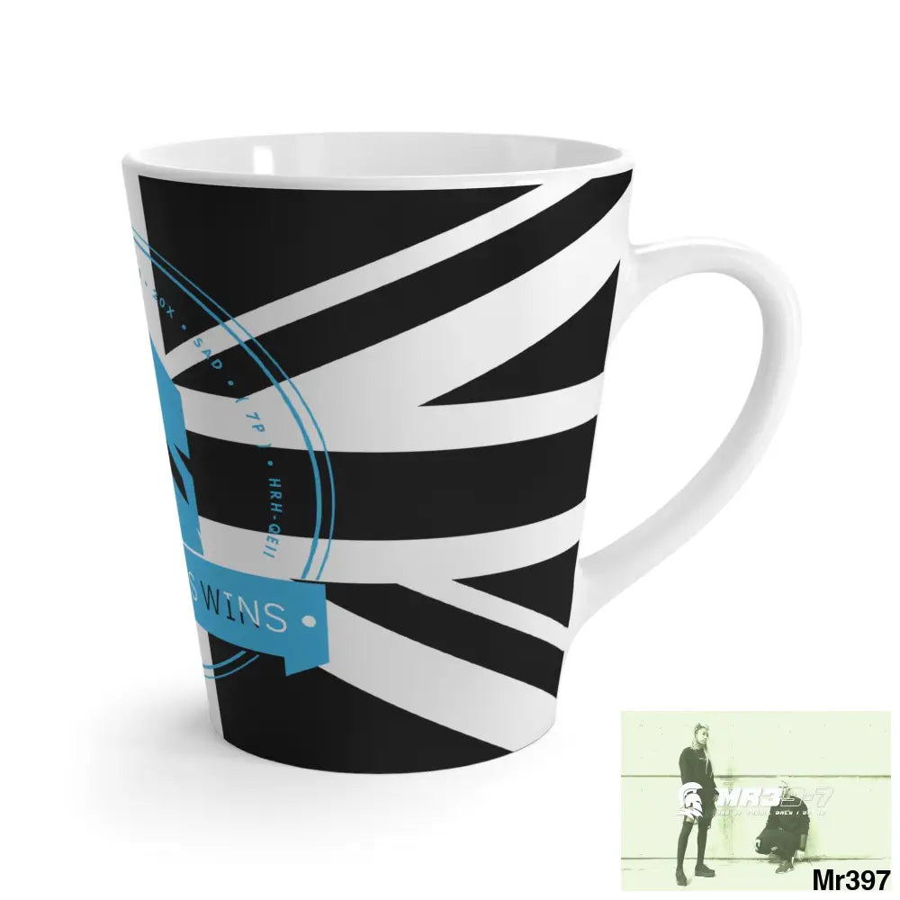 Great Britain Black flag A1 Who Dares Wins Latte Mug 12oz Mug