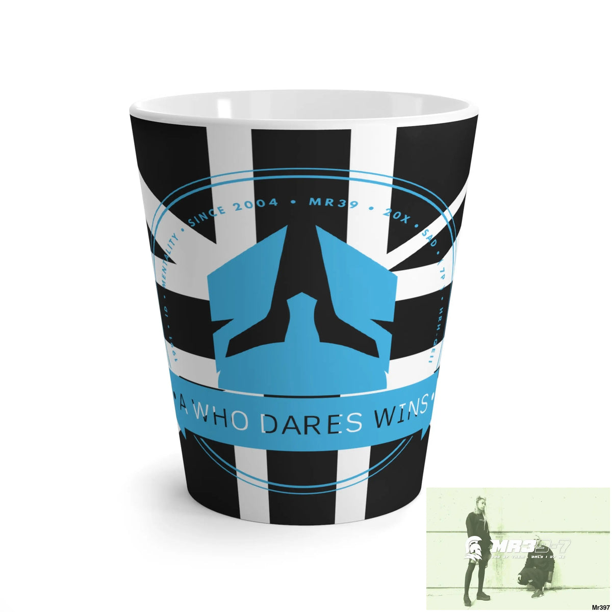 Great Britain Black flag A1 Who Dares Wins Latte Mug 12oz Mug
