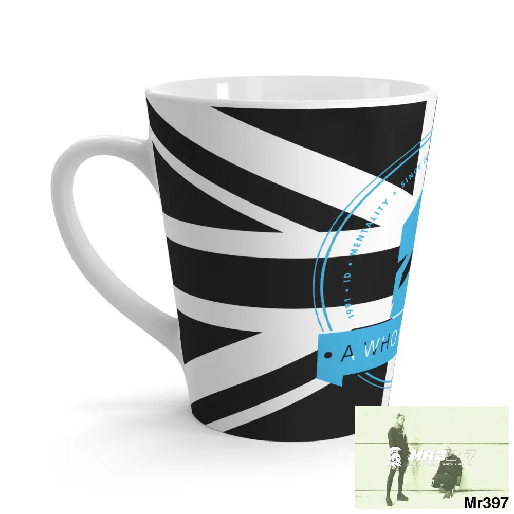 Great Britain Black flag A1 Who Dares Wins Latte Mug 12oz Mug