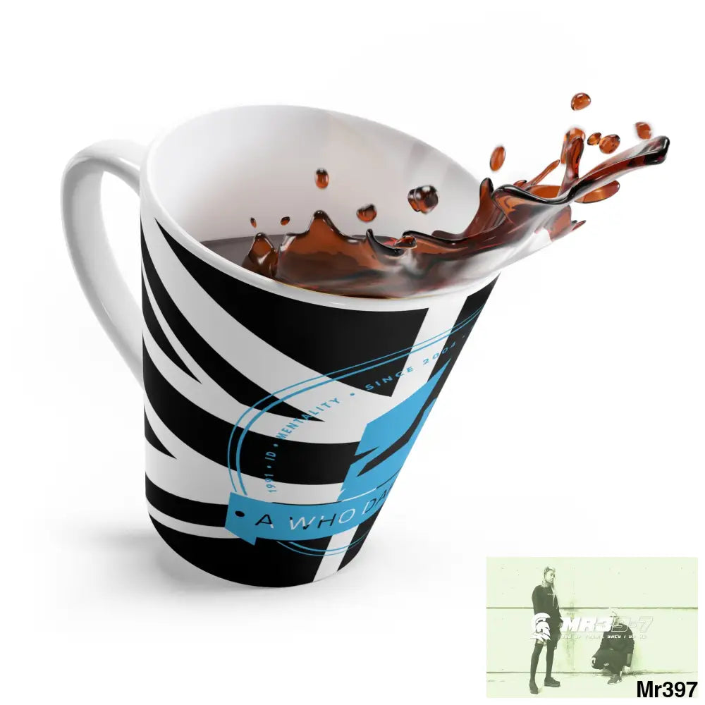 Great Britain Black flag A1 Who Dares Wins Latte Mug 12oz Mug