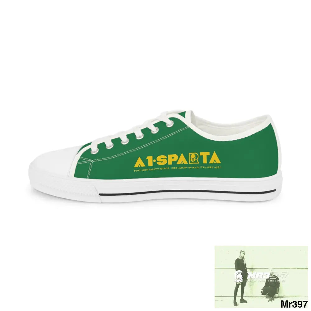 Green A1-Sparta Men’s Low Top Sneakers Shoes
