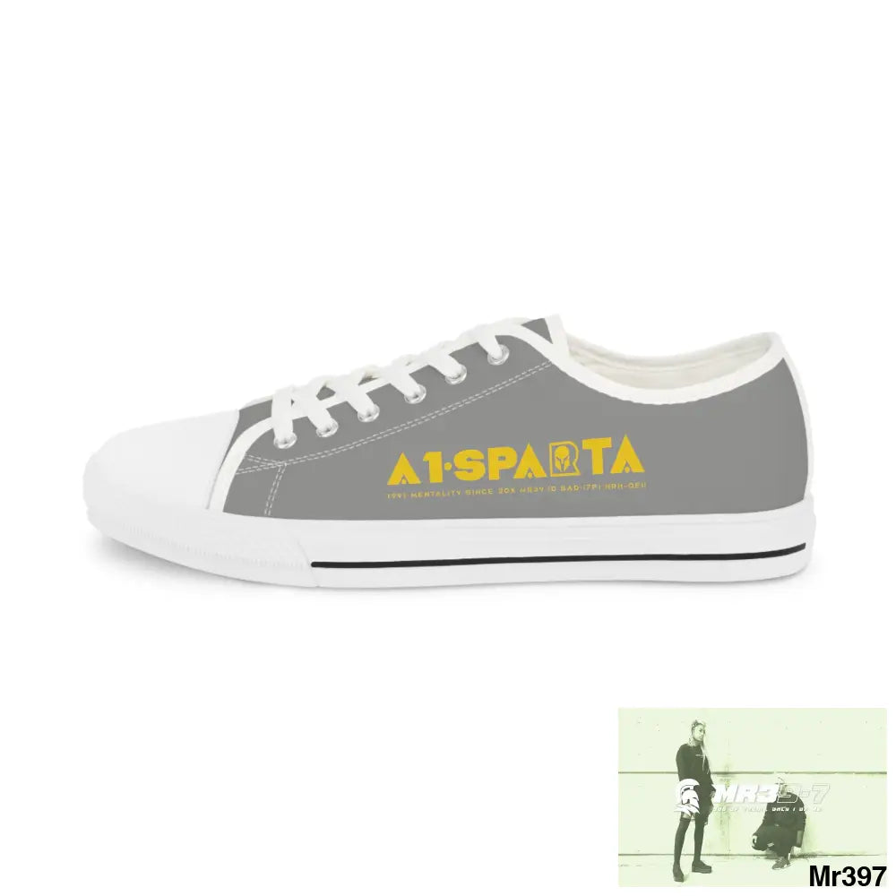 Grey A1-Sparta Men’s Low Top Sneakers Shoes