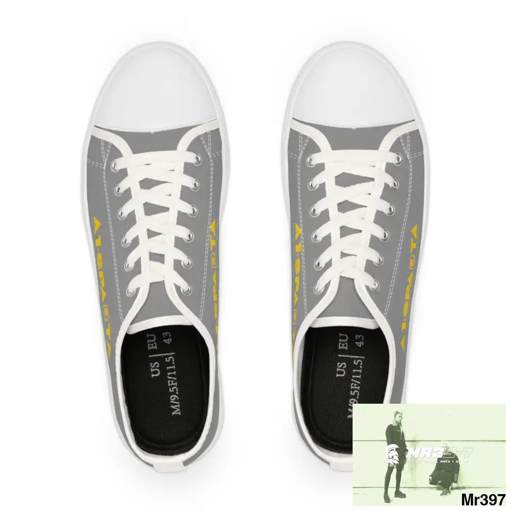 Grey A1-Sparta Men’s Low Top Sneakers Shoes