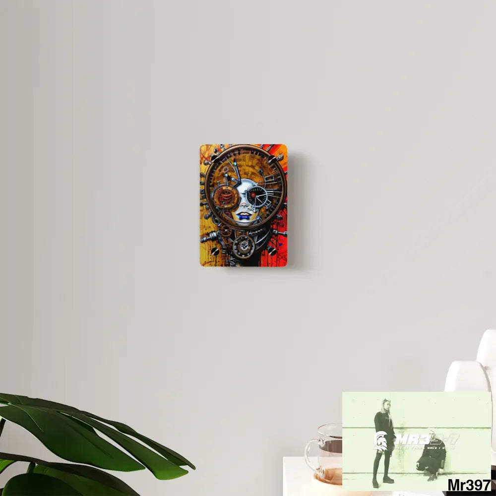 HD Animated Clockwork Robot Acrylic Wall Art Panels 5’’ x 7’’ (Vertical) / 0.25’’ Home Decor
