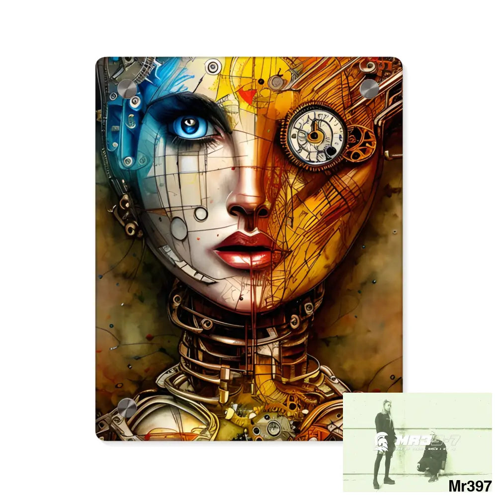 HD Animated Clockwork Robot Acrylic Wall Art Panels 8″ x 10″ (Vertical) / 0.25’’ Home Decor