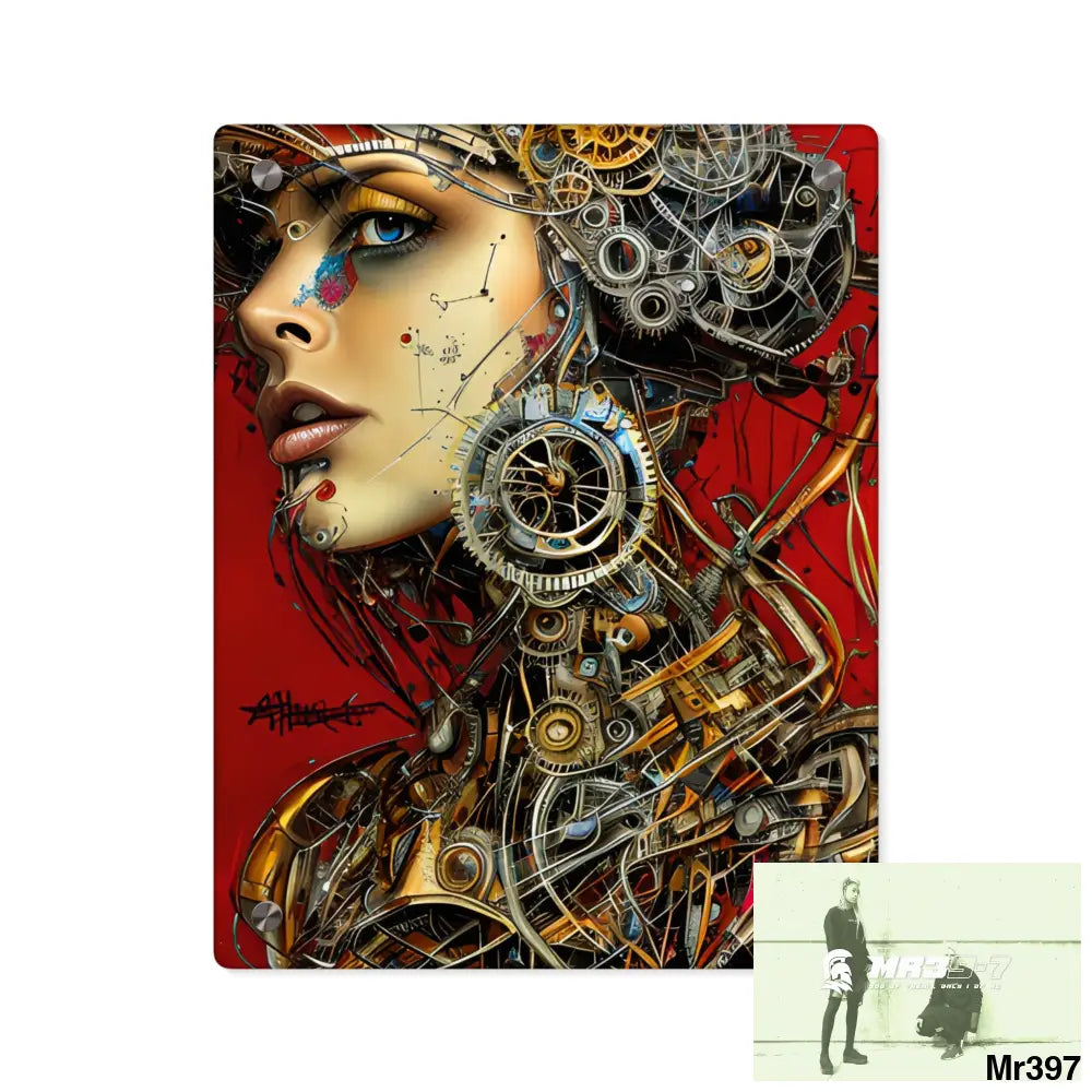 HD Animated Clockwork Robot Graphic Acrylic Wall Art Panels 11″ x 14″ (Vertical) / 0.25’’ Home Decor