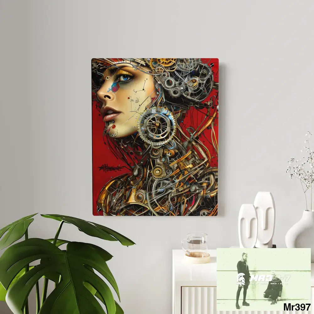 HD Animated Clockwork Robot Graphic Acrylic Wall Art Panels Home Decor