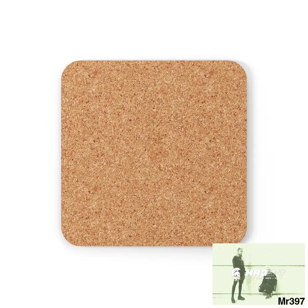 Heart Colorful Detailed Hyper Realistic Coaster Set Cork / 3.75’’ × 3.75’’ / Square Home Decor