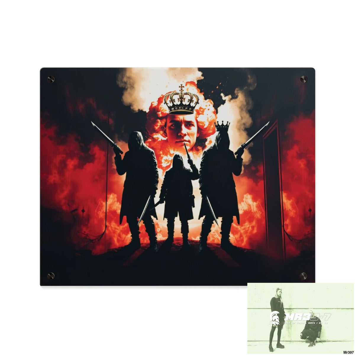 Hell Shadows 2628 days Death Flat Covert Failures Ltd Edition no 22 Acrylic Wall Art Panels 20″ x 16″ (Horizontal)