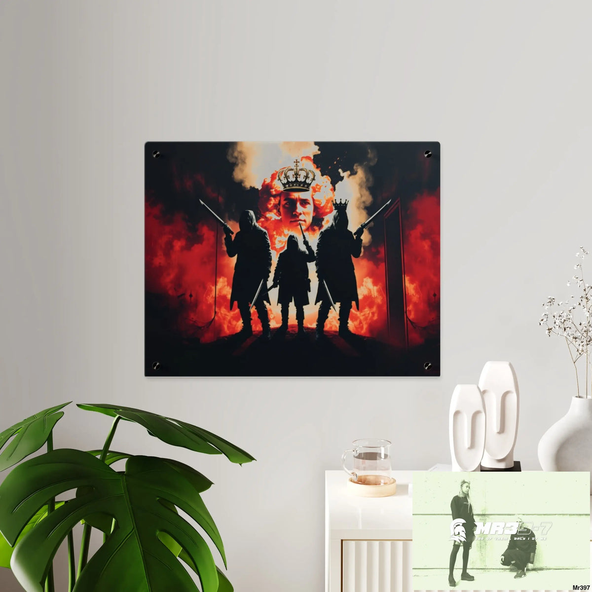 Hell Shadows 2628 days Death Flat Covert Failures Ltd Edition no 22 Acrylic Wall Art Panels Home Decor