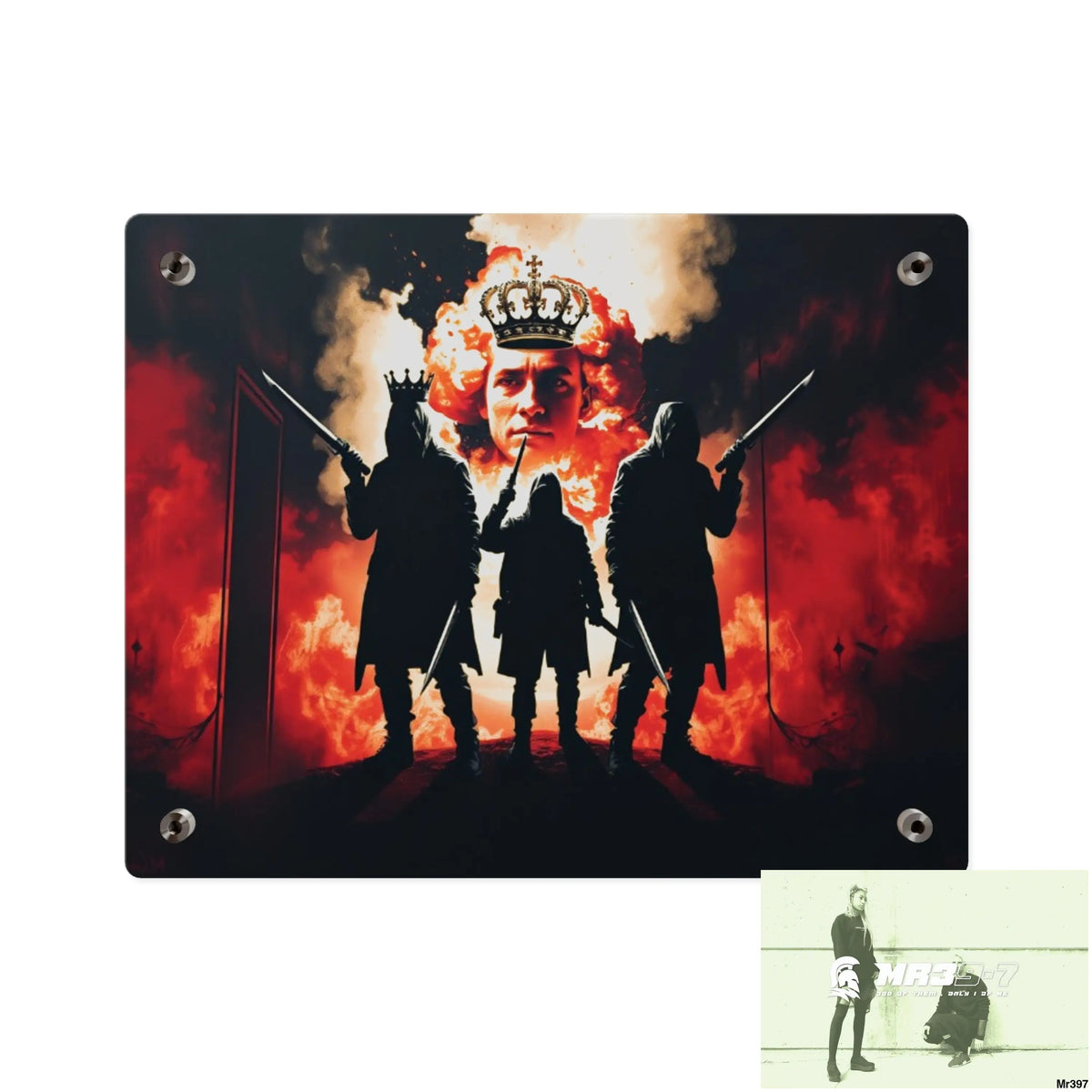 Hell Shadows 2628 days Death Flat Covert Failures Ltd Edition no 22 Acrylic Wall Art Panels Home Decor