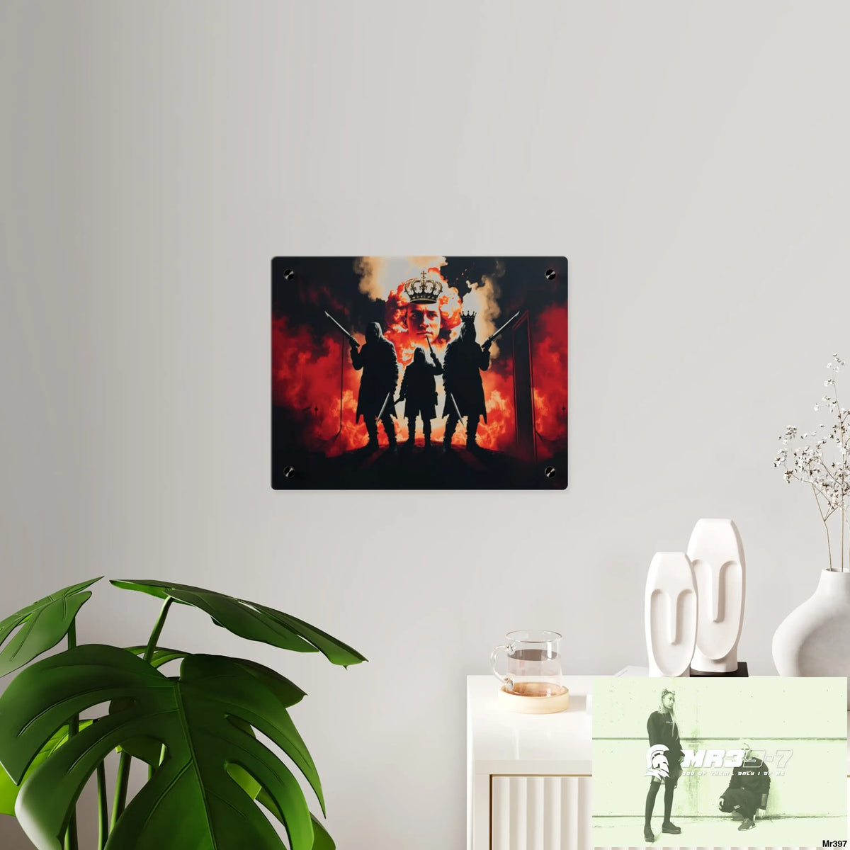 Hell Shadows 2628 days Death Flat Covert Failures Ltd Edition no 22 Acrylic Wall Art Panels Home Decor