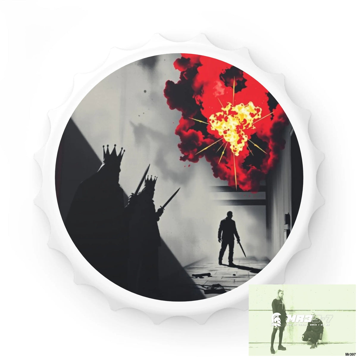 HELL SHADOWS No 2 DEATH FLAT 2628 DAYS COVERT FAILURES LTD EDITION NO 22 Magnetic Bottle Opener One size / White