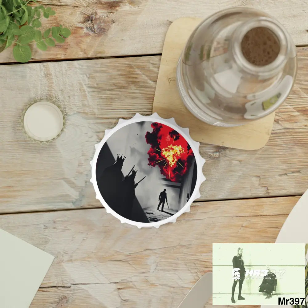 HELL SHADOWS No 2 DEATH FLAT 2628 DAYS COVERT FAILURES LTD EDITION NO 22 Magnetic Bottle Opener One size / White