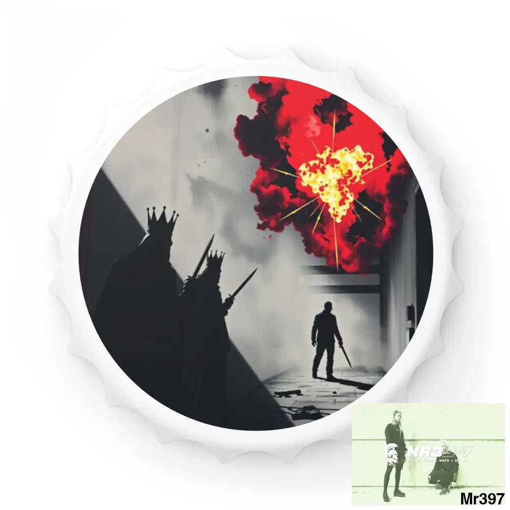 HELL SHADOWS No 2 DEATH FLAT 2628 DAYS COVERT FAILURES LTD EDITION NO 22 Magnetic Bottle Opener One size / White