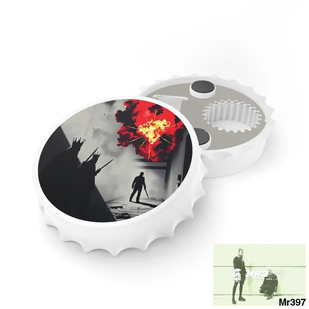 HELL SHADOWS No 2 DEATH FLAT 2628 DAYS COVERT FAILURES LTD EDITION NO 22 Magnetic Bottle Opener One size / White