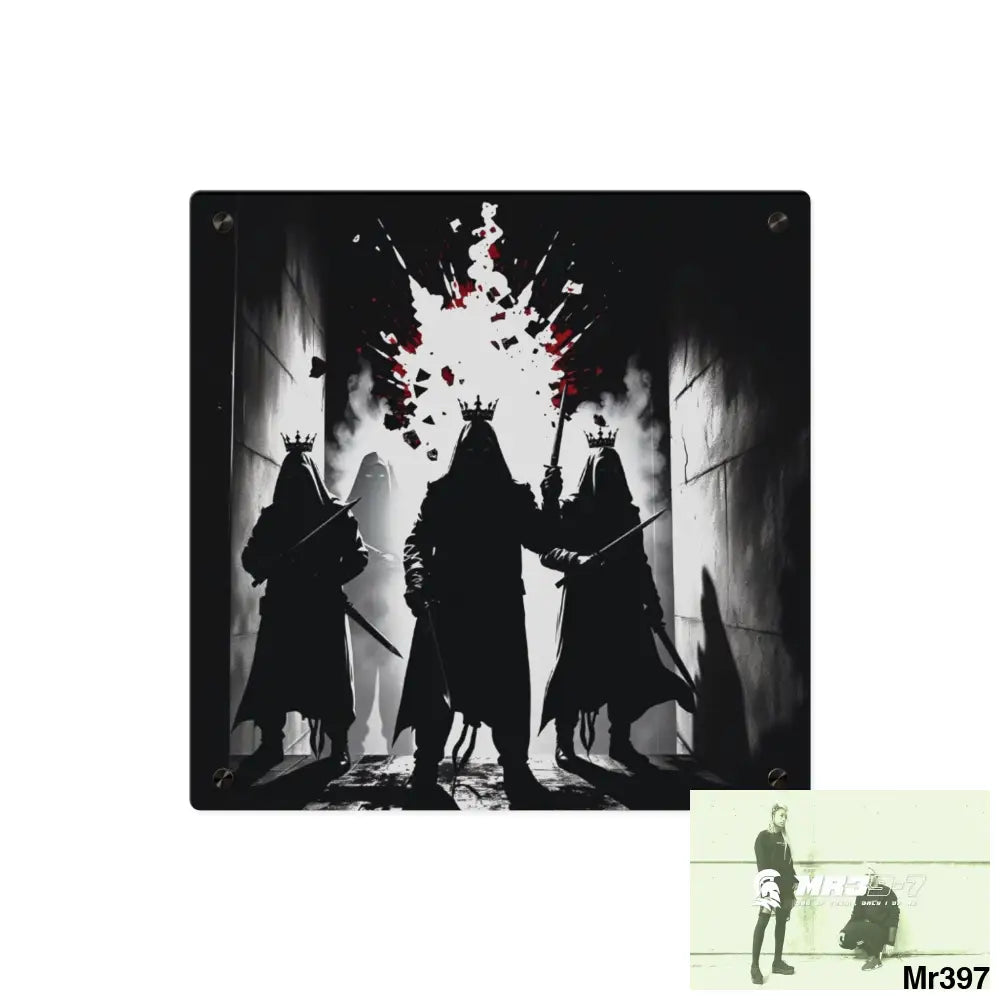 Hell Shadows no 4 2628 days Death Flat Covert Failures Ltd Edition no 22 Acrylic Wall Art Panels 16″ x 16″ / 0.25’’