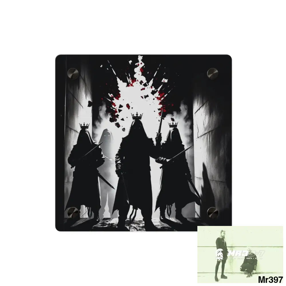 Hell Shadows no 4 2628 days Death Flat Covert Failures Ltd Edition no 22 Acrylic Wall Art Panels 8’’ x 8’’ / 0.25’’