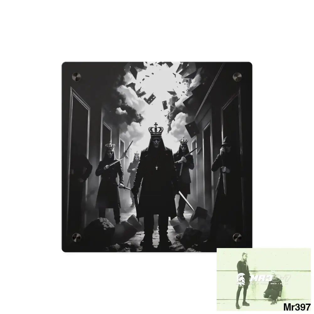 Hell Shadows no 5 2628 days Death Flat Covert Failures Ltd Edition no 22 Acrylic Wall Art Panels 11’’ x 11’’ / 0.25’’