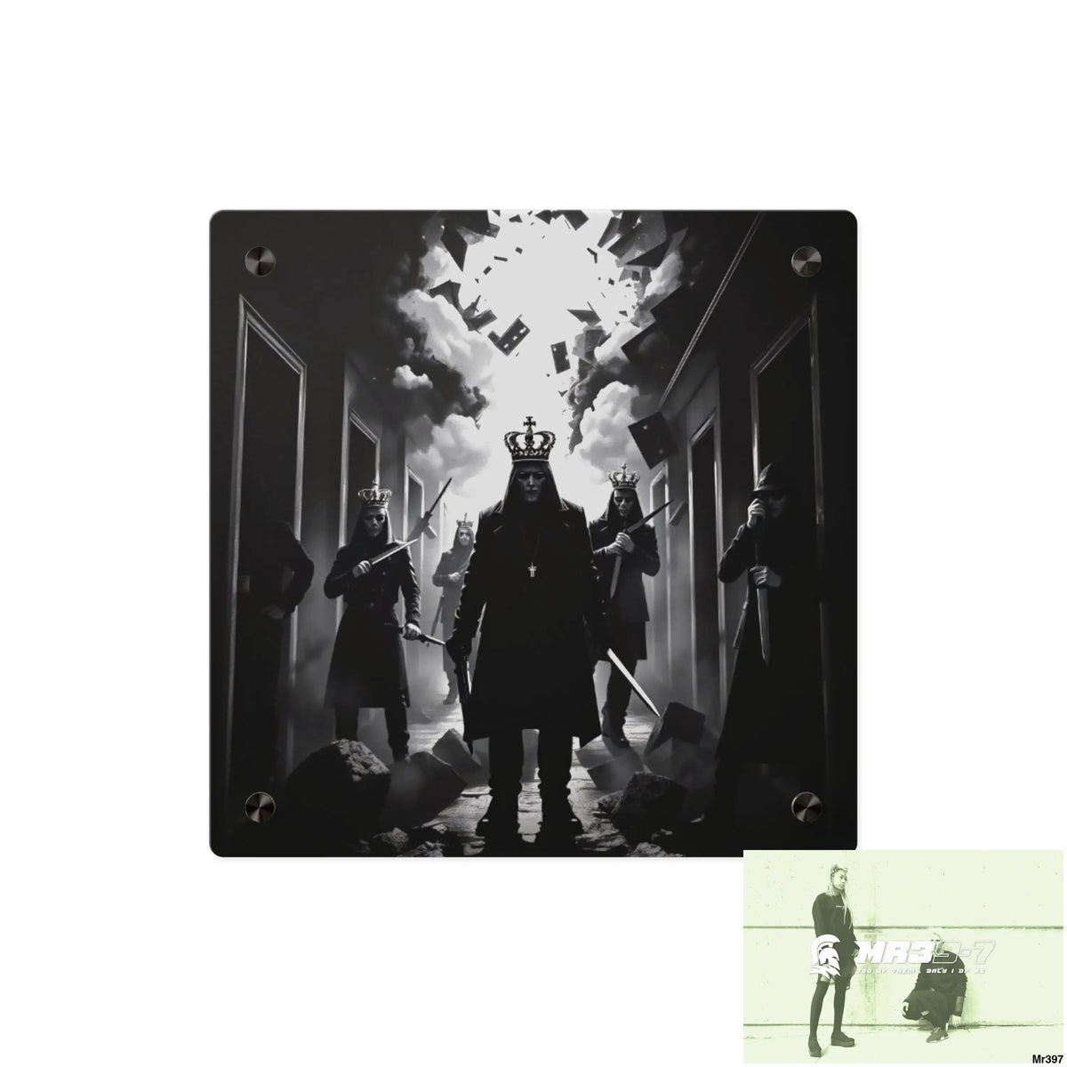 Hell Shadows no 5 2628 days Death Flat Covert Failures Ltd Edition no 22 Acrylic Wall Art Panels 11’’ x 11’’ / 0.25’’