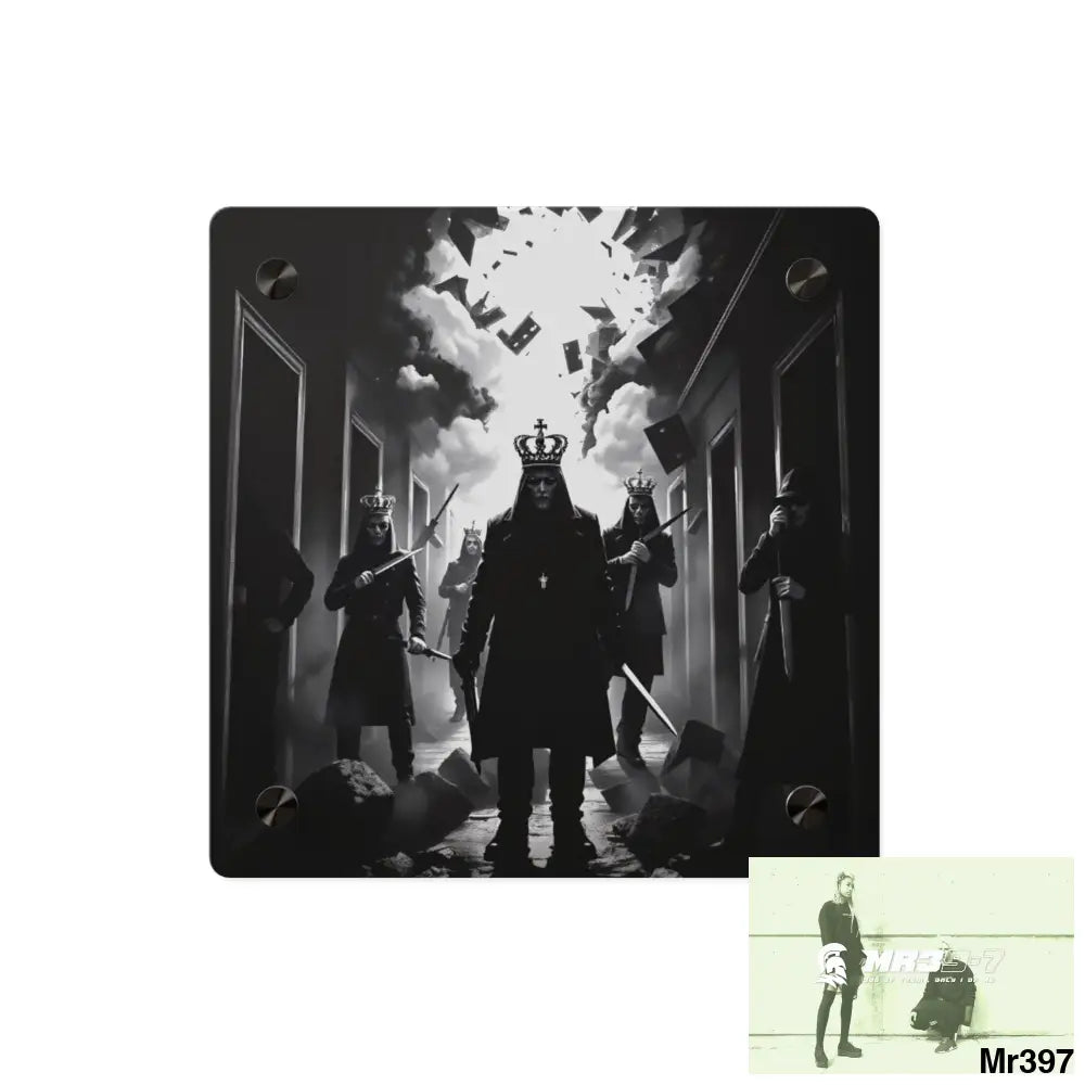 Hell Shadows no 5 2628 days Death Flat Covert Failures Ltd Edition no 22 Acrylic Wall Art Panels 8’’ x 8’’ / 0.25’’