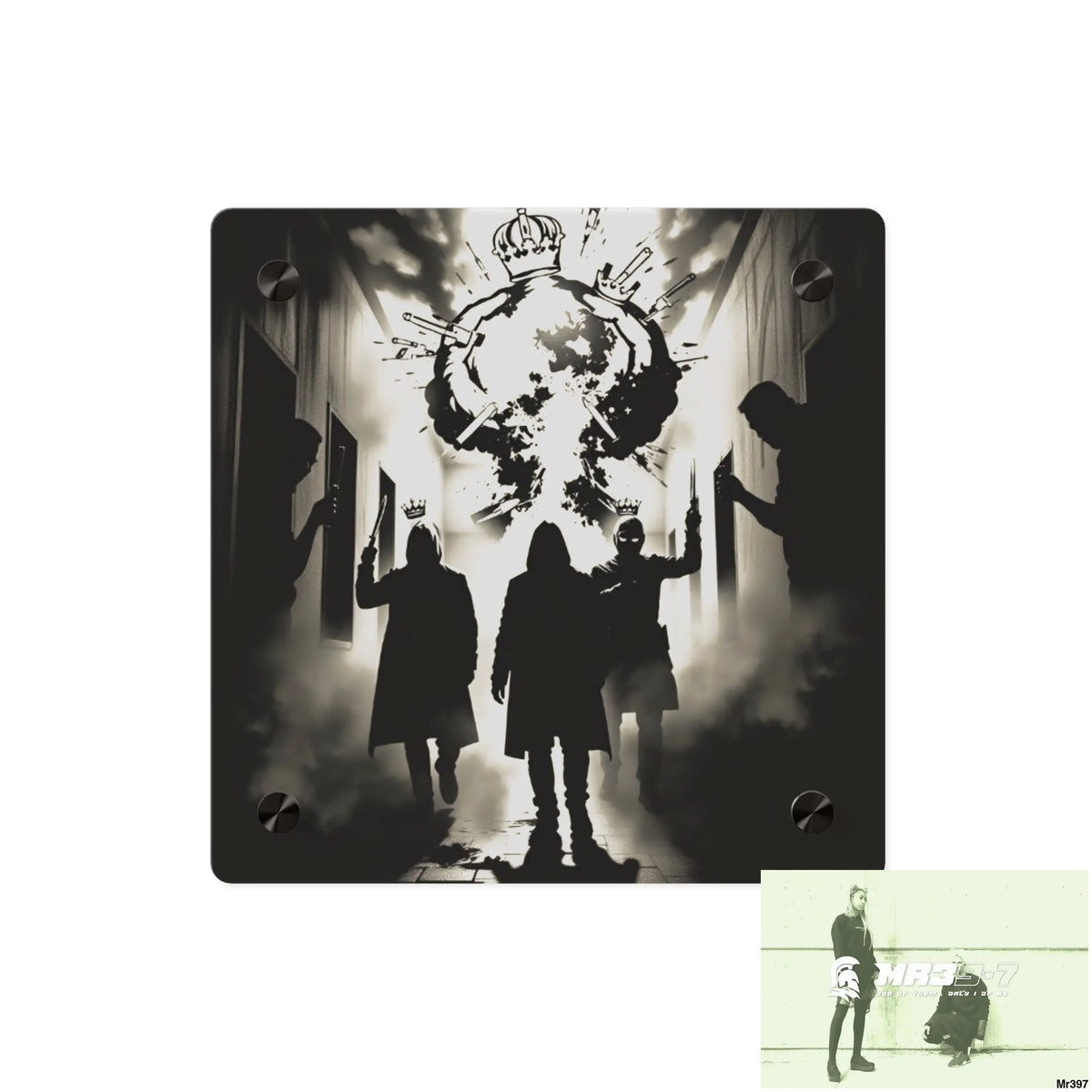 Hell Shadows no6 2628 days Death Flat Covert Failures Ltd Edition no 22 Acrylic Wall Art Panels 8’’ x 8’’ / 0.25’’ Home