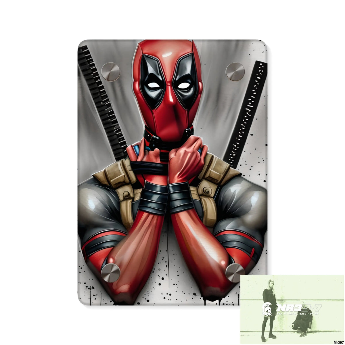 Hyper Detailed Handsome Rugged Gorgeous Dead pool Acrylic Wall Art Panels 5’’ x 7’’ (Vertical) / 0.25’’ Home Decor