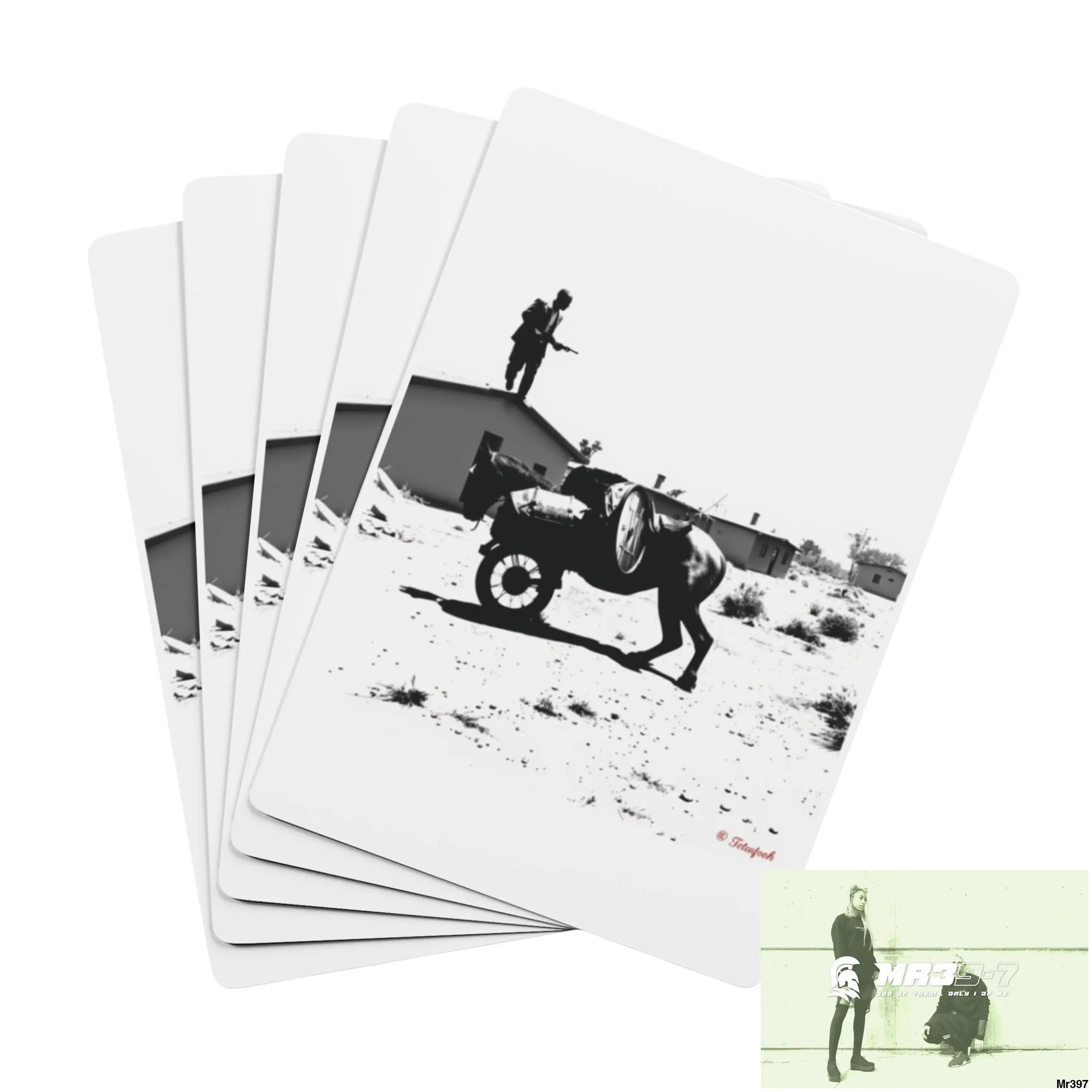 Kenya 2015 Banksy Inspired My life My Deaths Fail Ltd Edition Custom Poker Cards 2.5’’ x 3.5’’ / White / Semi Glossy