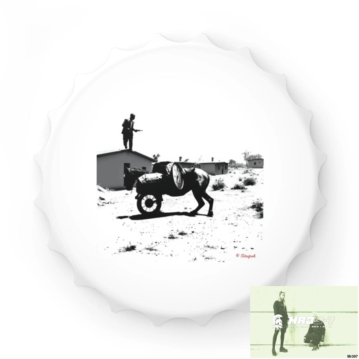 Kenya 2015 Banksy style Magnetic Bottle Opener One size / White Accessories