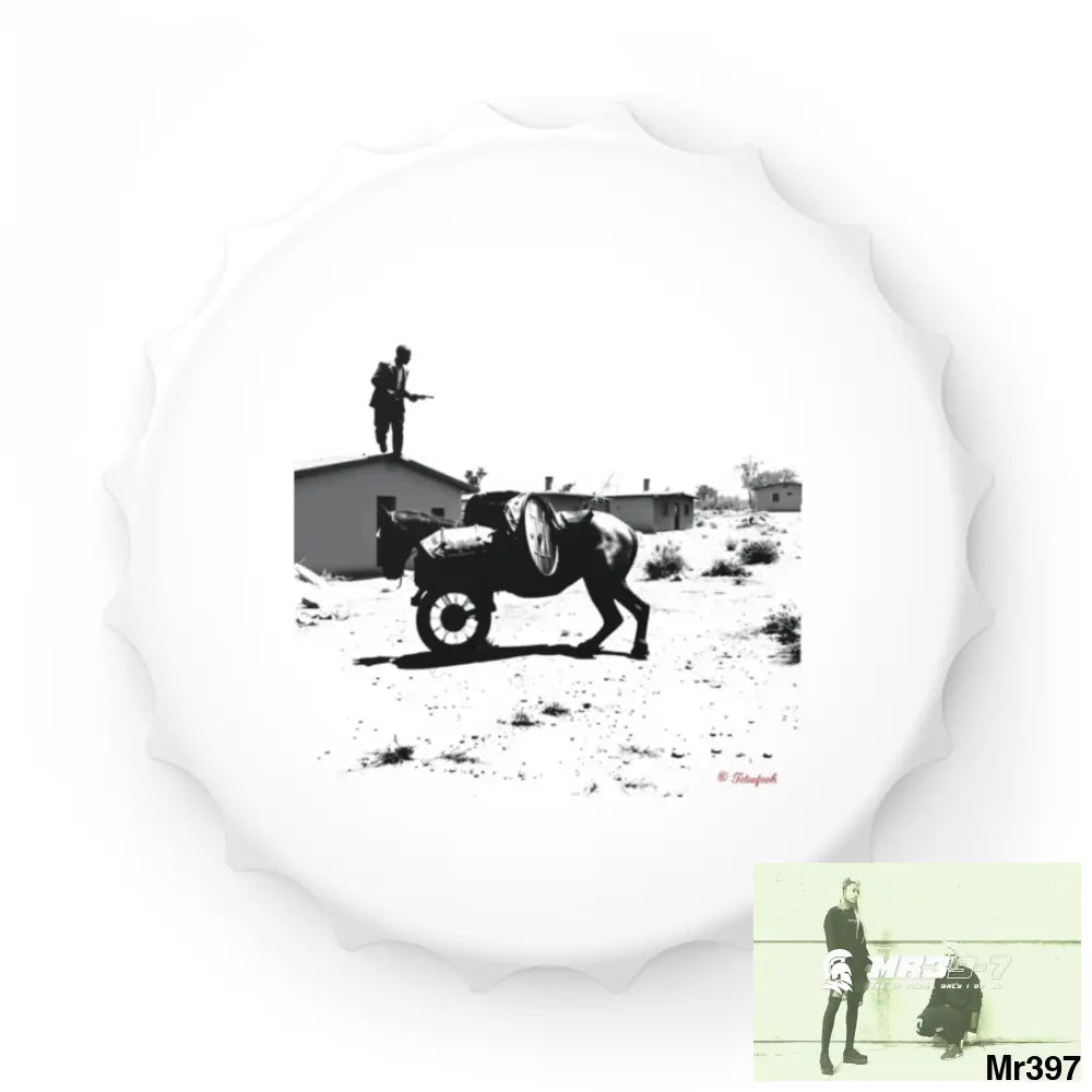 Kenya 2015 Banksy style Magnetic Bottle Opener One size / White Accessories