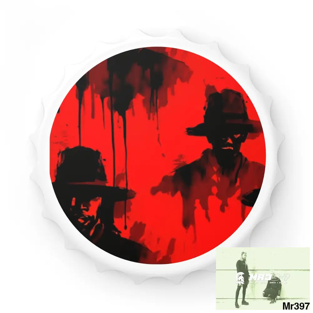 Kenya 2015 Banksy style no 2 Magnetic Bottle Opener One size / White Accessories