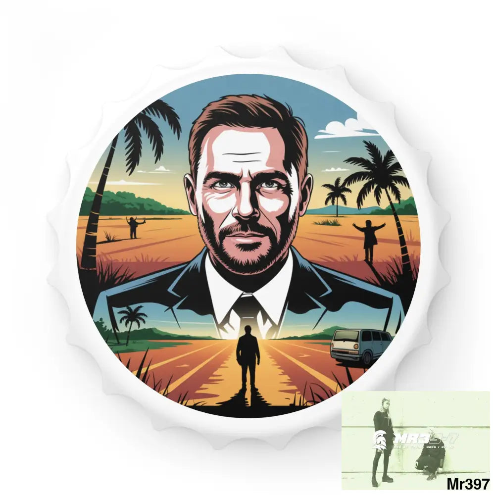 Kenya 2015 Banksy style no 3 Magnetic Bottle Opener One size / White Accessories