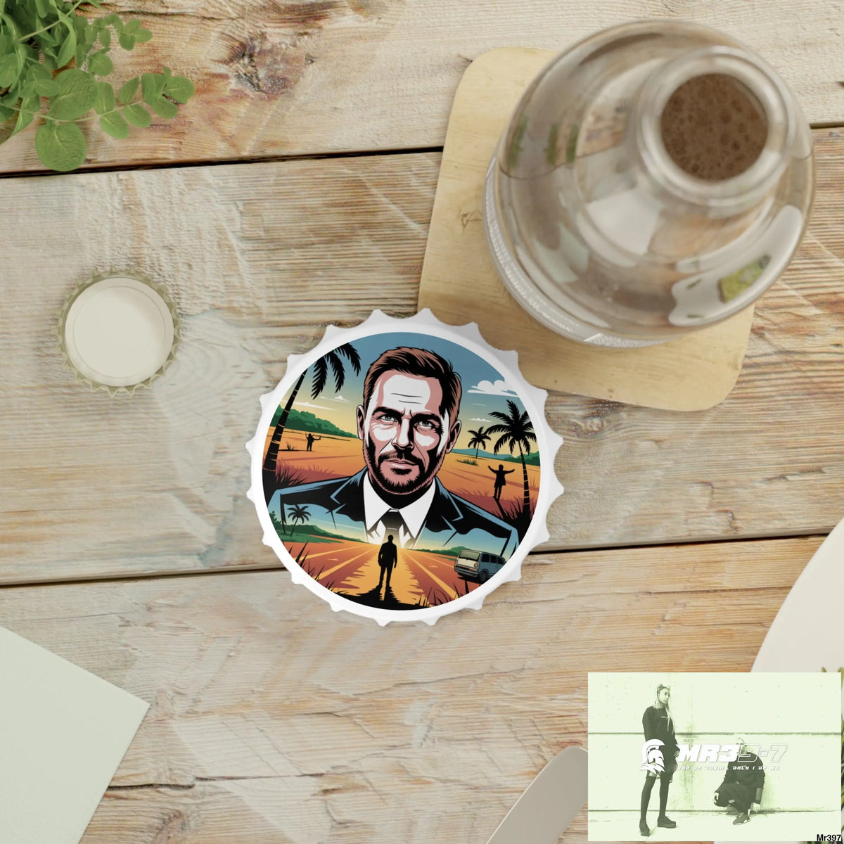 Kenya 2015 Banksy style no 3 Magnetic Bottle Opener One size / White Accessories