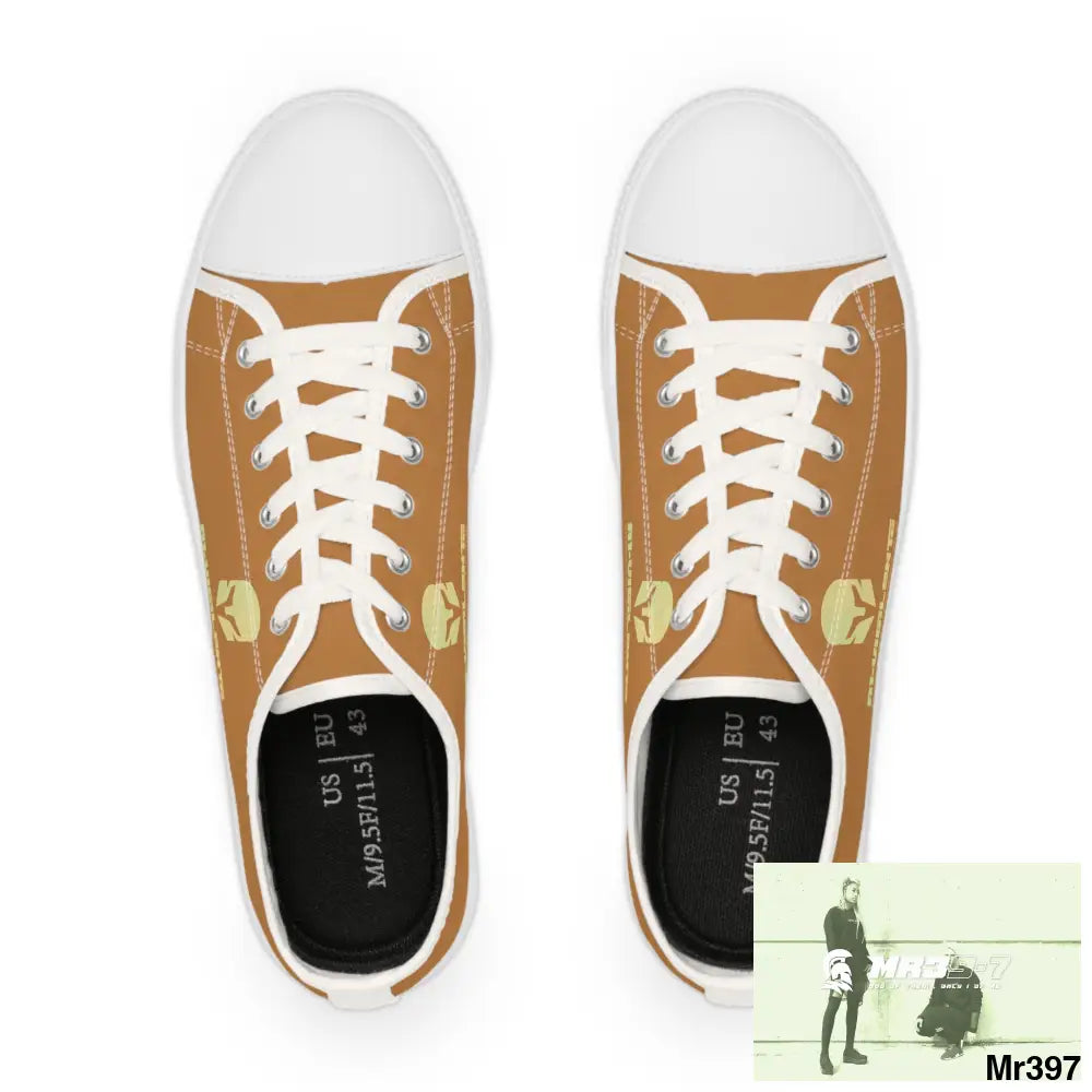 Light Brown A1-Vigilante Men’s Low Top Sneakers Shoes