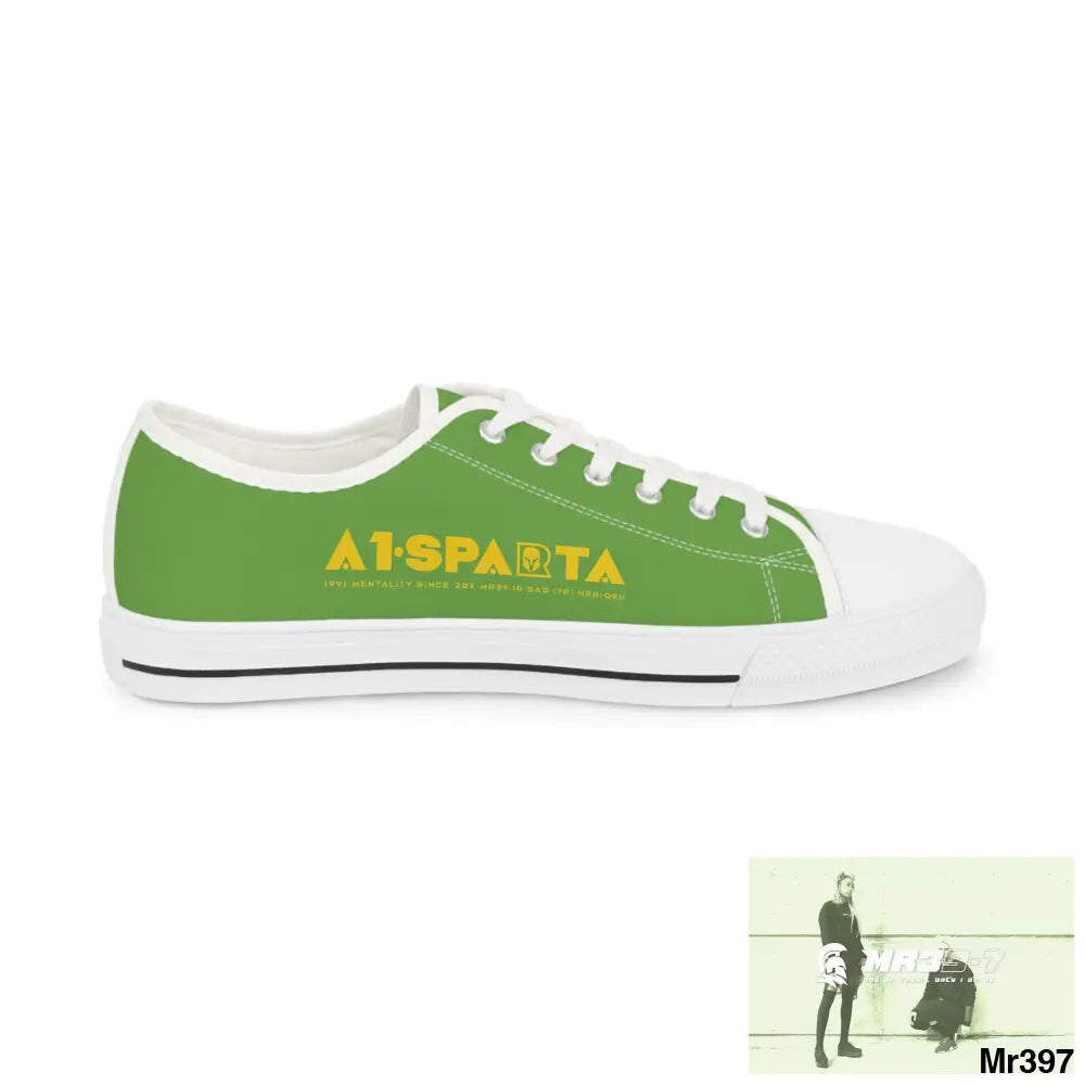 Light Green A1-Sparta Men’s Low Top Sneakers Shoes