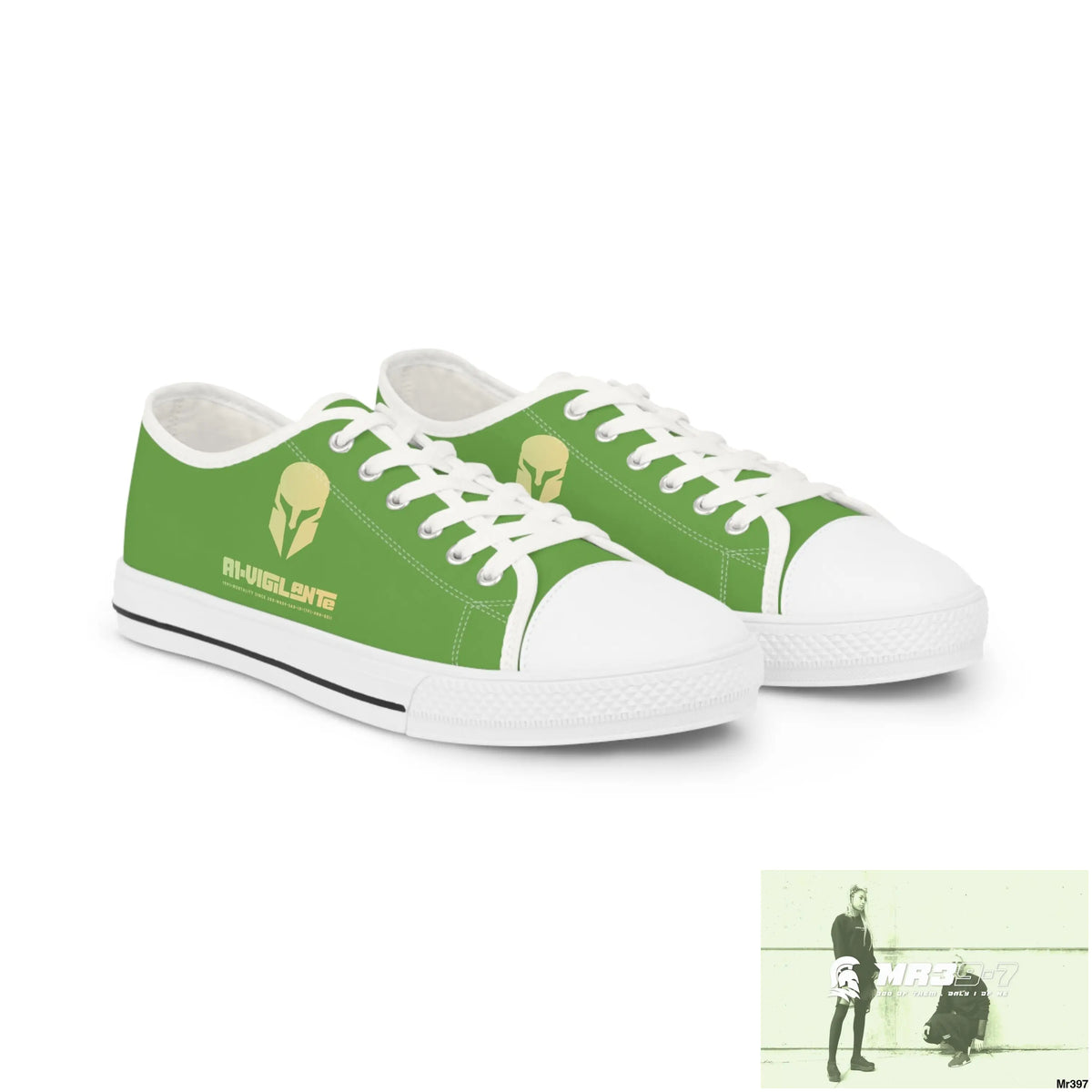 Light Green A1-Vigilante Men’s Low Top Sneakers Shoes