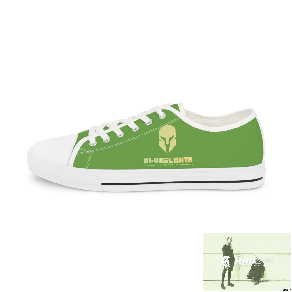 Light Green A1-Vigilante Men’s Low Top Sneakers Shoes