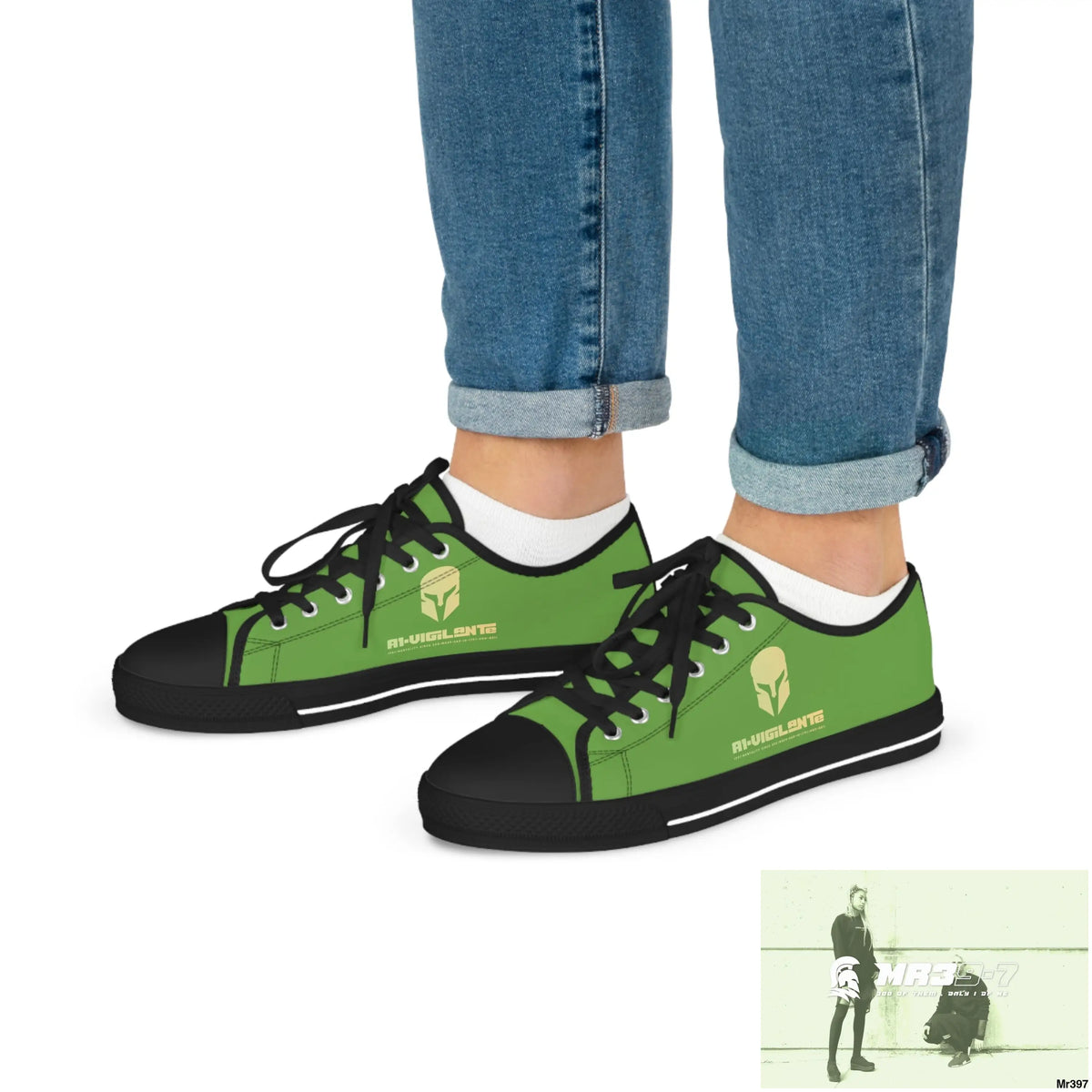 Light Green A1-Vigilante Men’s Low Top Sneakers Shoes