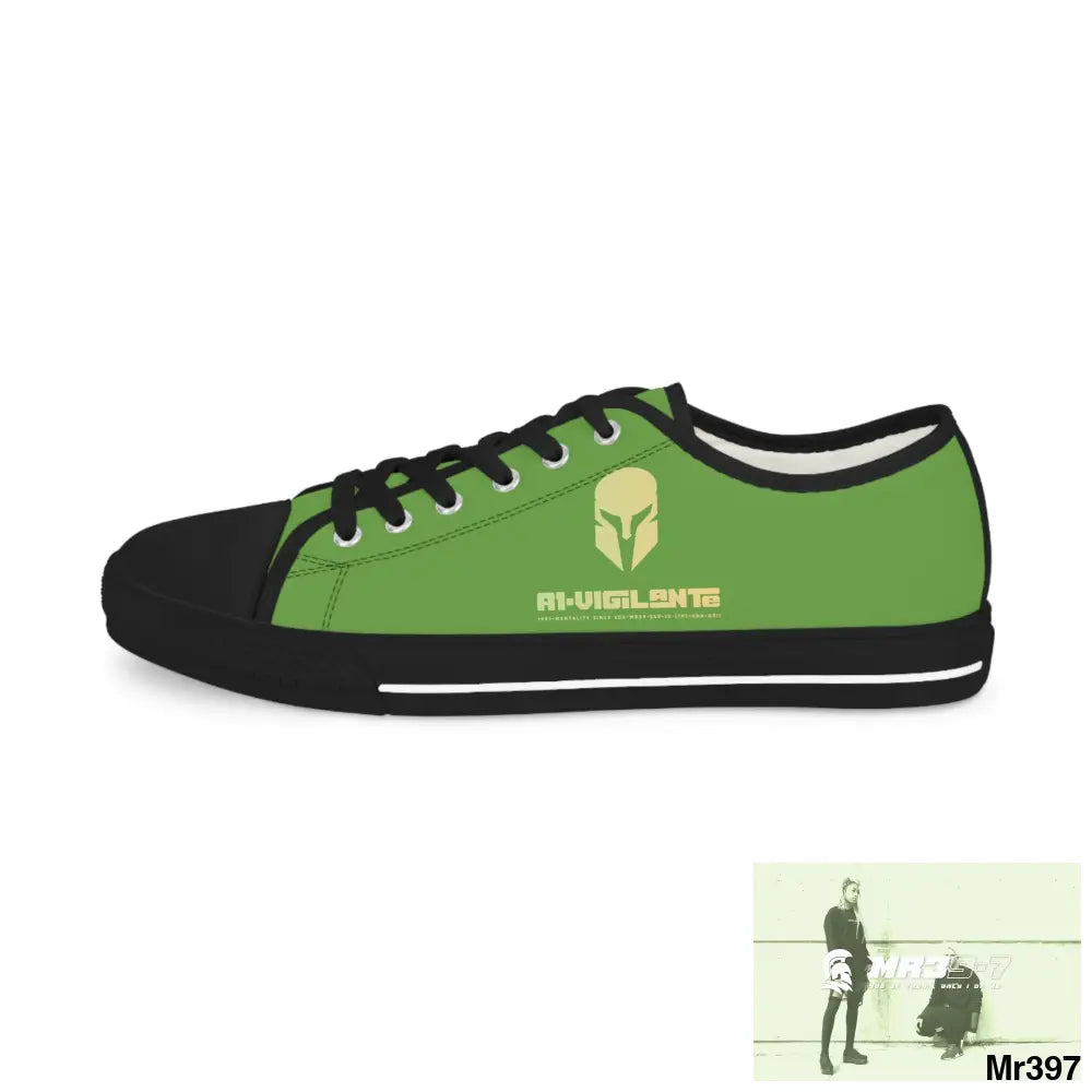 Light Green A1-Vigilante Men’s Low Top Sneakers Shoes